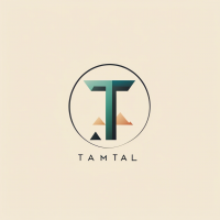 A modern and minimalist logo for a tourism company. The logo should combine the brand initials 